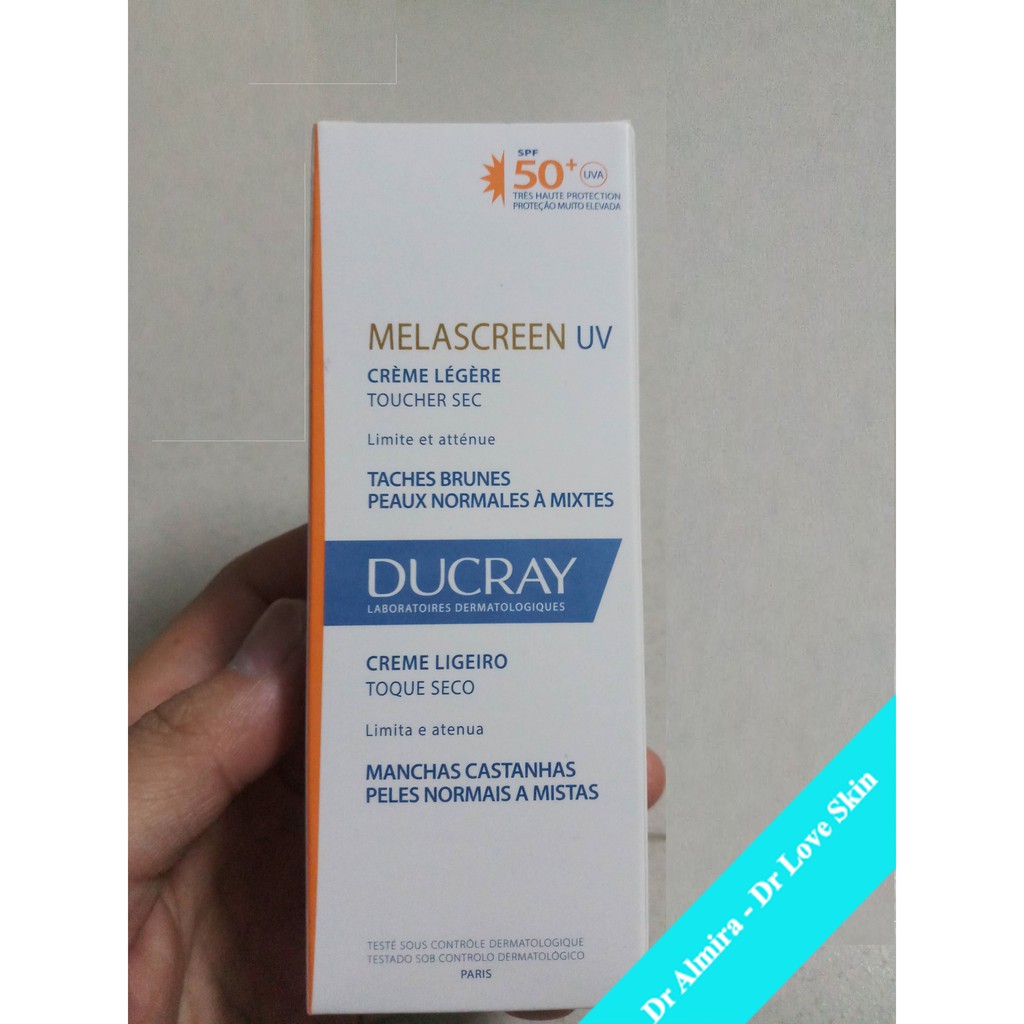 Kem Chống Nắng Chống Oxy Hóa Sáng Da Ducray Melascreen UV Light Cream SPF50