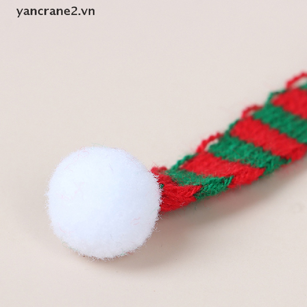 Bộ 2 Phụ Kiện Trang Trí Giáng Sinh Gồm Khăn Choàng / Nón Mini / Khăn Cho Búp Bê / Trang Trí Tiệc Giáng Sinh {yancrane2.vn}