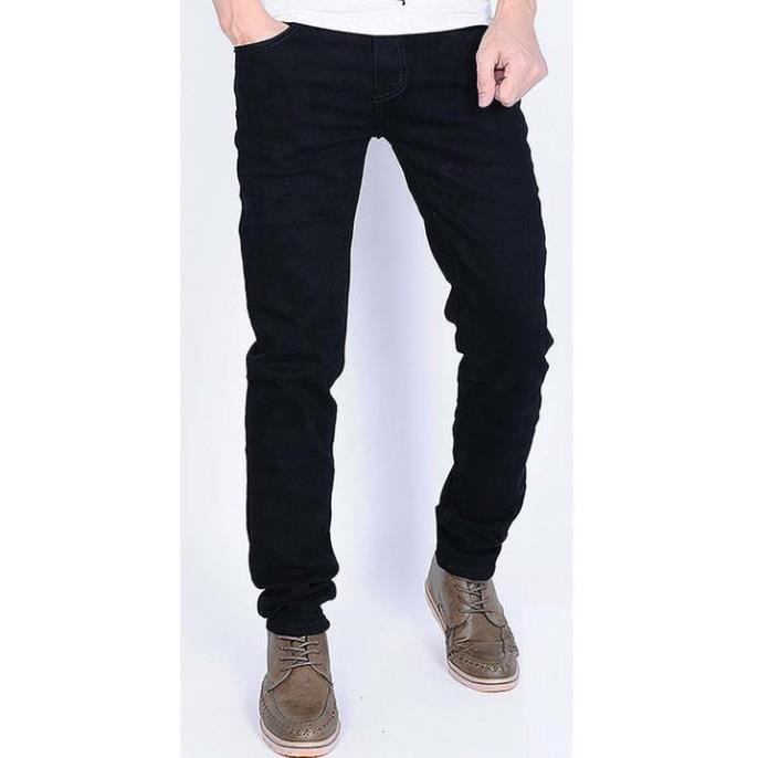 Quần Jeans Nam Màu Đen Trơn,dáng ôm nhẹ,vải co dãn không phai mầu,không xù vải | BigBuy360 - bigbuy360.vn