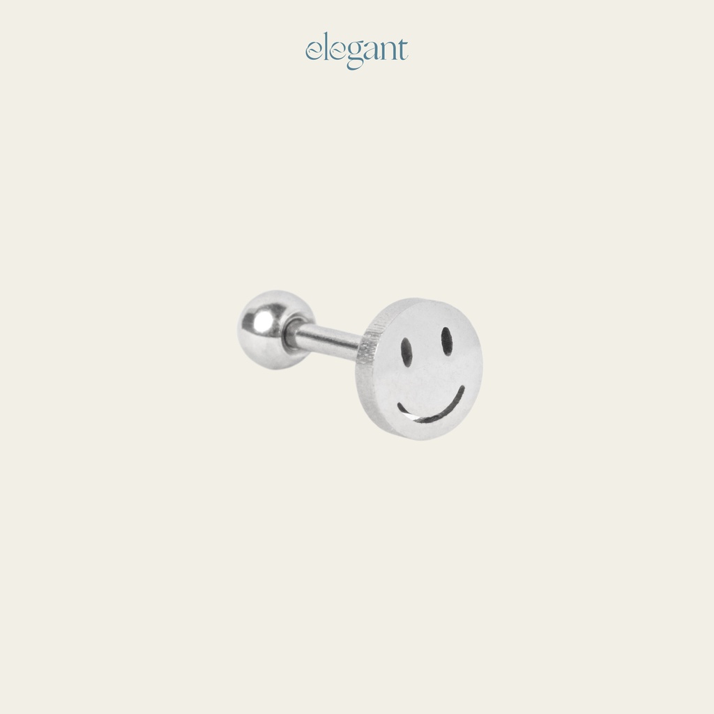 Khuyên tai trơn mặt cười SMILE Eleagnt (Giá 1 chiếc)