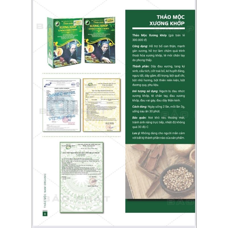 xương khớp thảo mộc nam