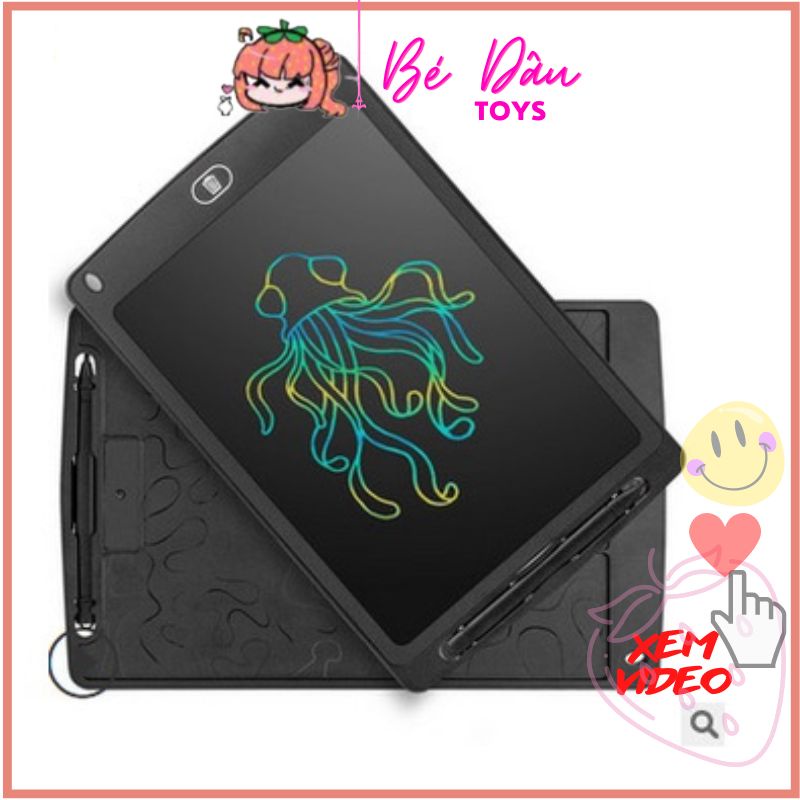 Bảng vẽ điện tử LCD viết vẽ tự xoá cho bé tự học vẽ học viết không bẩn tay xóa bằng 1 nút nhấn