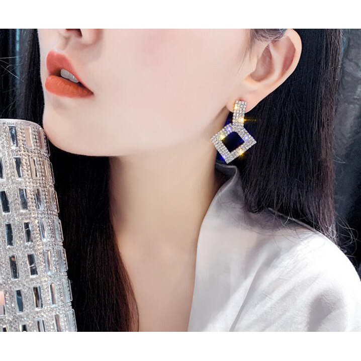 Bông tai nữ đính đá lấp lánh pha lê siêu xinh sang chảnh quyến rũ nhiều kiểu dáng TB251 - TOBI'SHOP