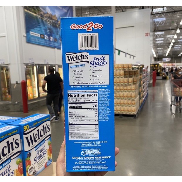 Kẹo Dẻo Welch's Trái Cây 25.5g/ 1 Gói - Hàng Mỹ