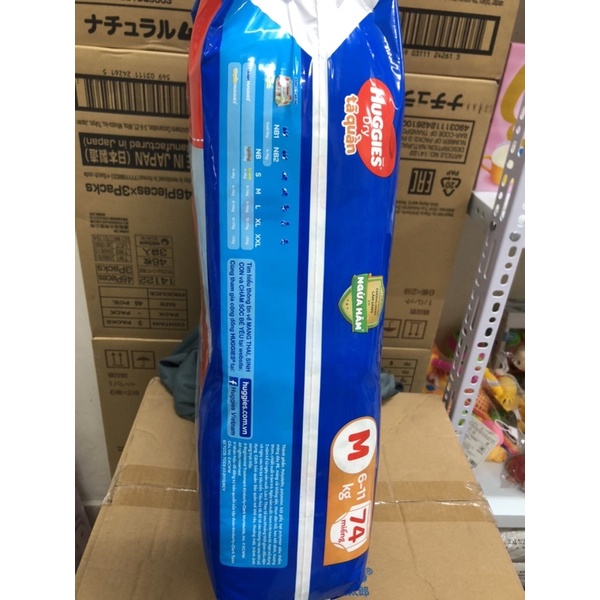 Tã quần Huggies Dry  tràm trà  siêu  cộng miêng  M74 + 10 miếng/L68/XL62/XXL56 + Tặng 8 miếng