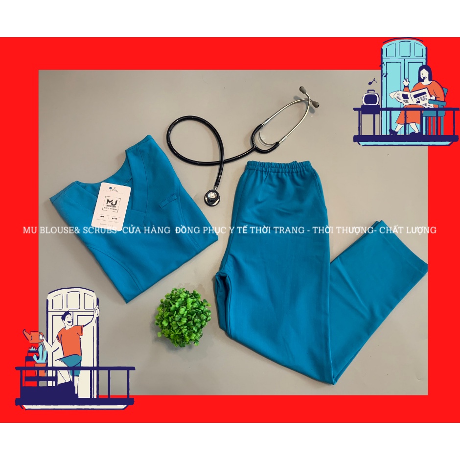 Bộ Scrubs Premium Bác Sĩ, quần áo phòng mổ, đồng phục phẫu thuật, đồng phục spa (NAM& NỮ )