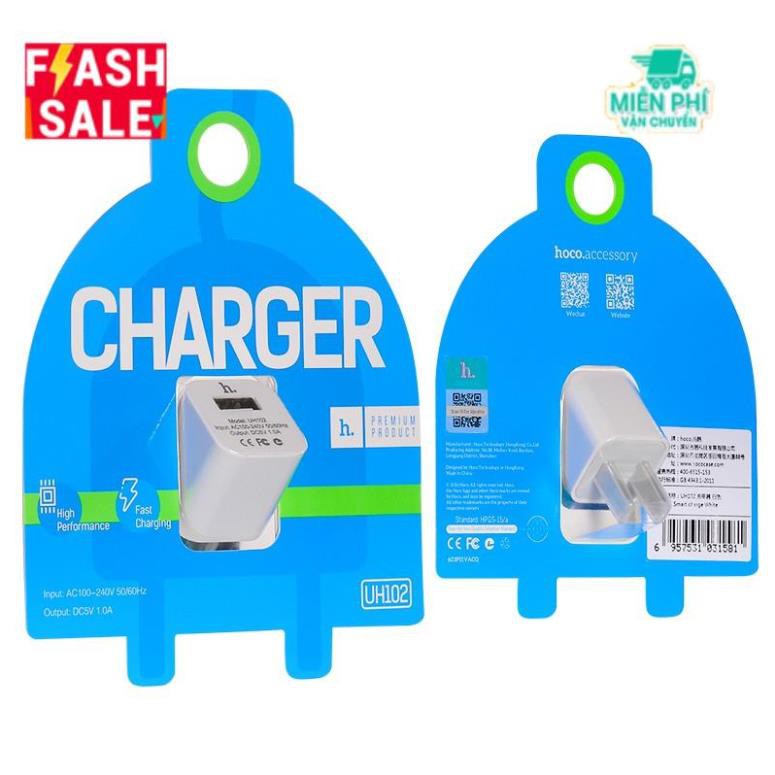 Củ sạc HOCO UH102 Chính Hãng Cao Cấp - Hỗ trợ sạc nhanh - 5V/1A