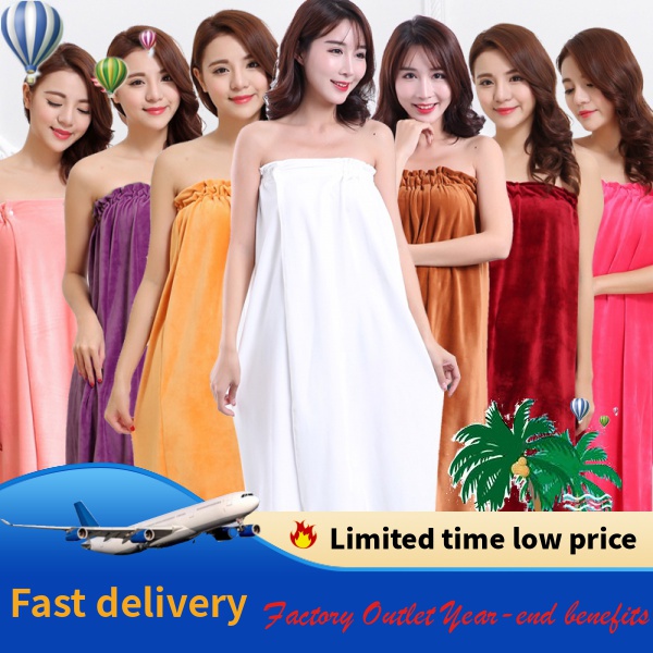 Áo Choàng Tắm Quấn Ngực Dạng Váy Quây Ngực Thấm Hút Mồ Hôi Làm Đẹp Cho Nữ o4De- * &