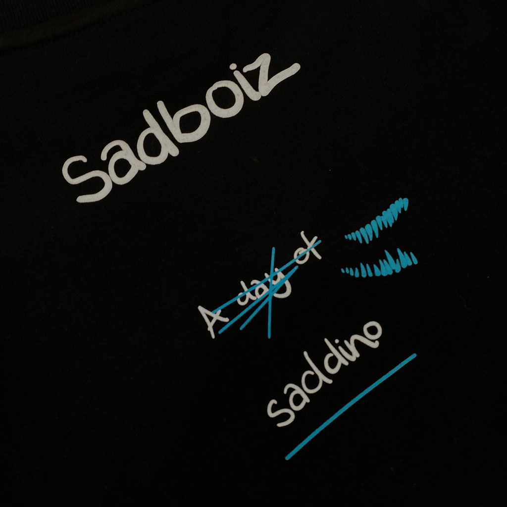 áo thun tay lỡ sadboiz SADDINO Tee LOGO thêu TAY form oversize Nam nữ kiểu dáng unisex basic chát liệu cotton mềm mịn