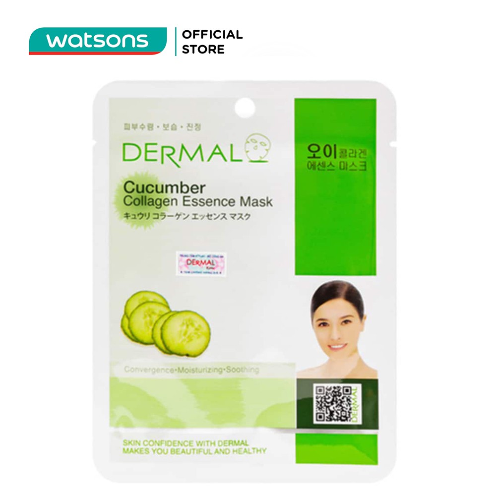 Mặt Nạ Dermal Tinh Chất Collagen Với Chiết Xuất Dưa Leo 23g