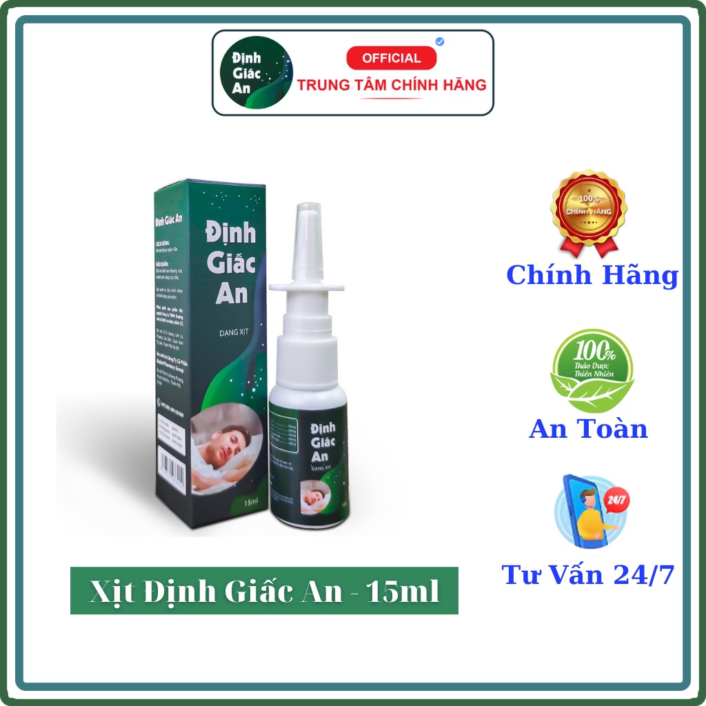 Xịt Định Giấc An hỗ trợ ngủ ngáy, khò khè, ổn định giấc ngủ, chai 15ml