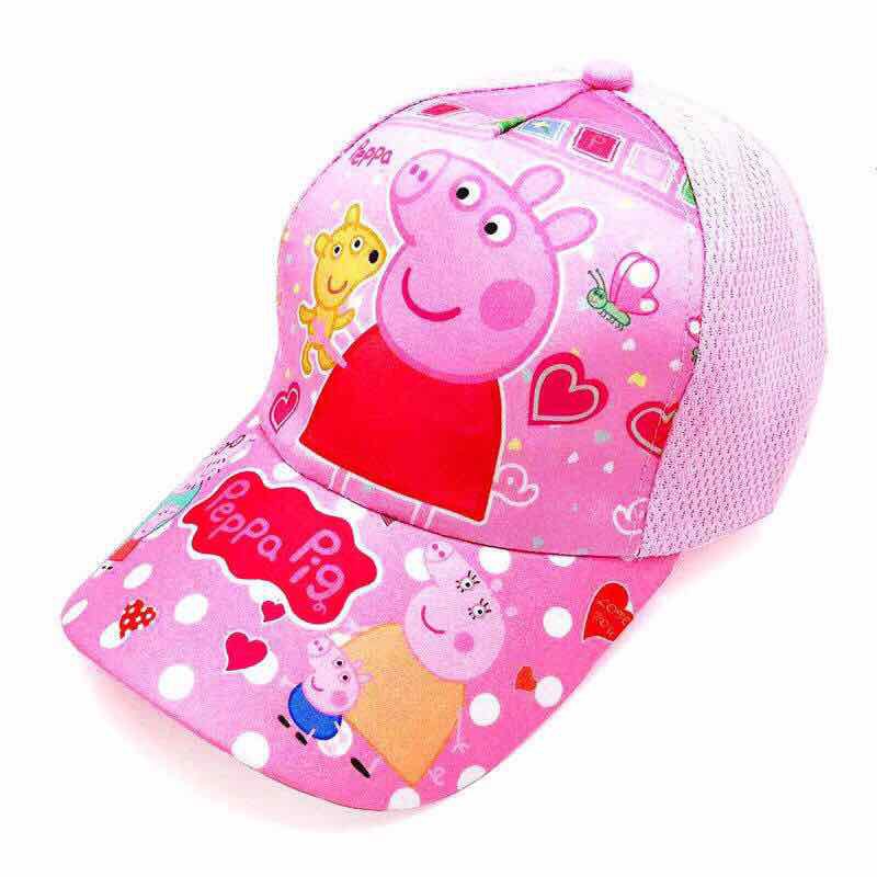 MŨ NÓN LƯỠI TRAI BÉ GÁI CAYABE HEO PEPPA HỒNG
