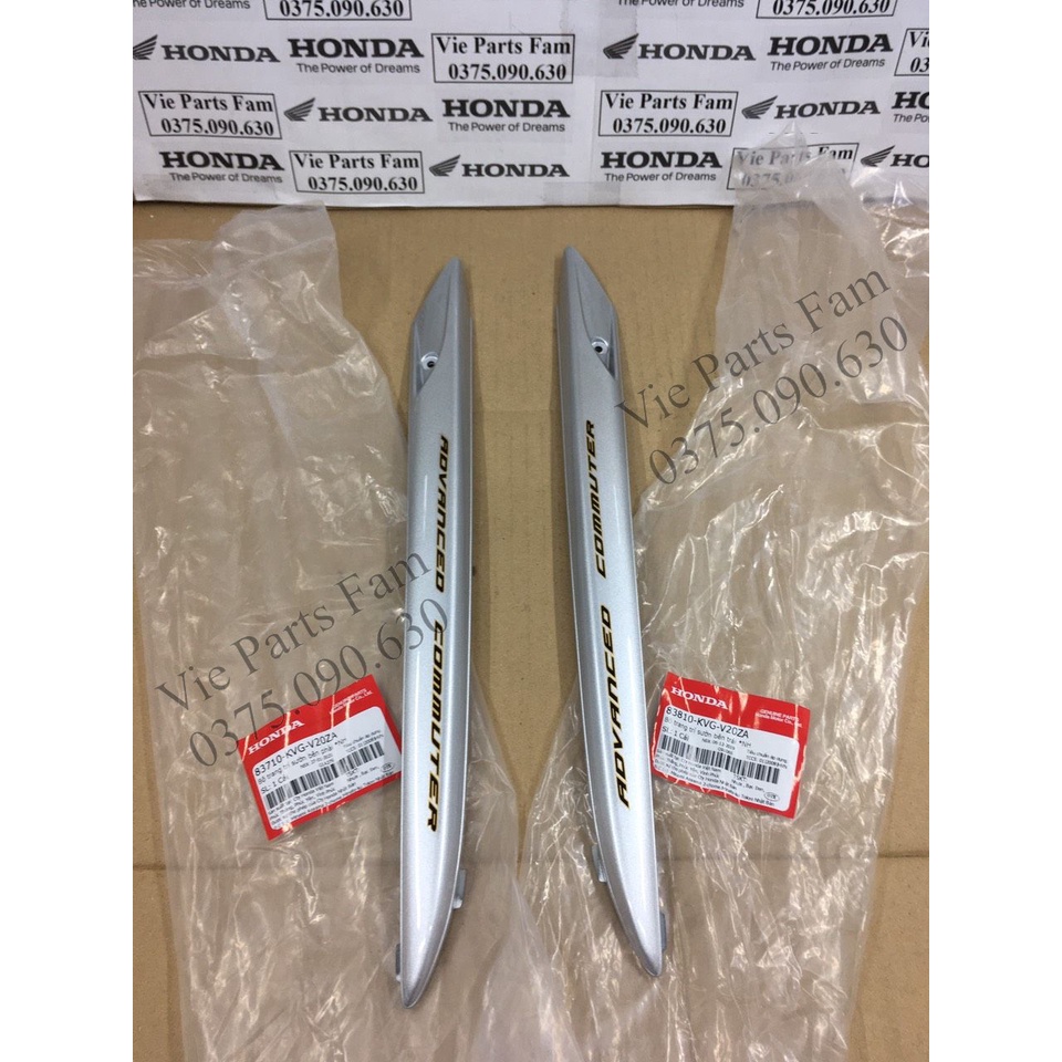 Cặp nẹp sườn AB 110 đời đầu, Air Blade 110 2007-2008-2009-2010, hàng chính hãng Honda mới 100%