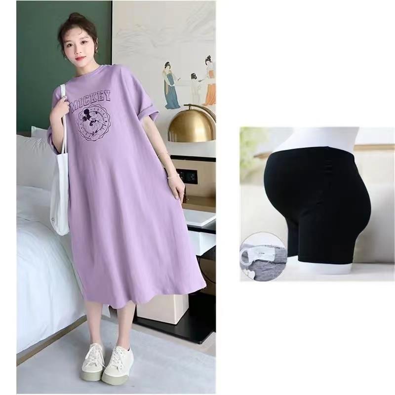 Đầm Ngắn Tay Dáng Rộng Thời Trang Dành Cho Bà Bầu