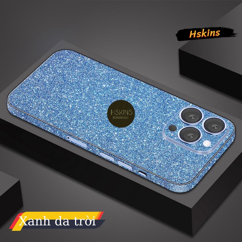 Miếng dán skin kim tuyến lấp lánh iPhone 12 Pro Max / 12 Pro / 12 / 12 Mini lưng full viền