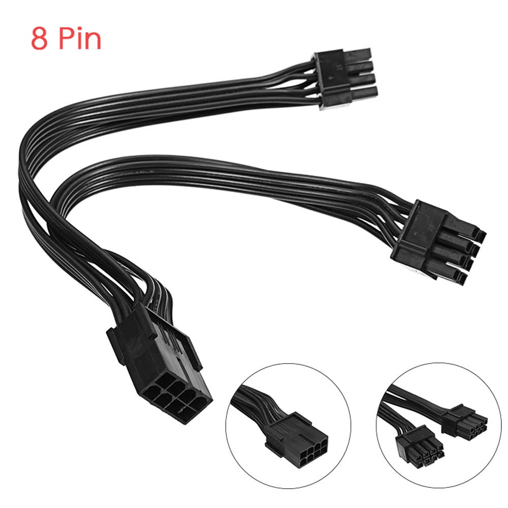 Dây cáp nguồn VGA nối dài 8 pin cho card màn hình, 8 pin PCI ra 8 pin PCI, dài 20cm- 60cm, chuẩn 18AWG