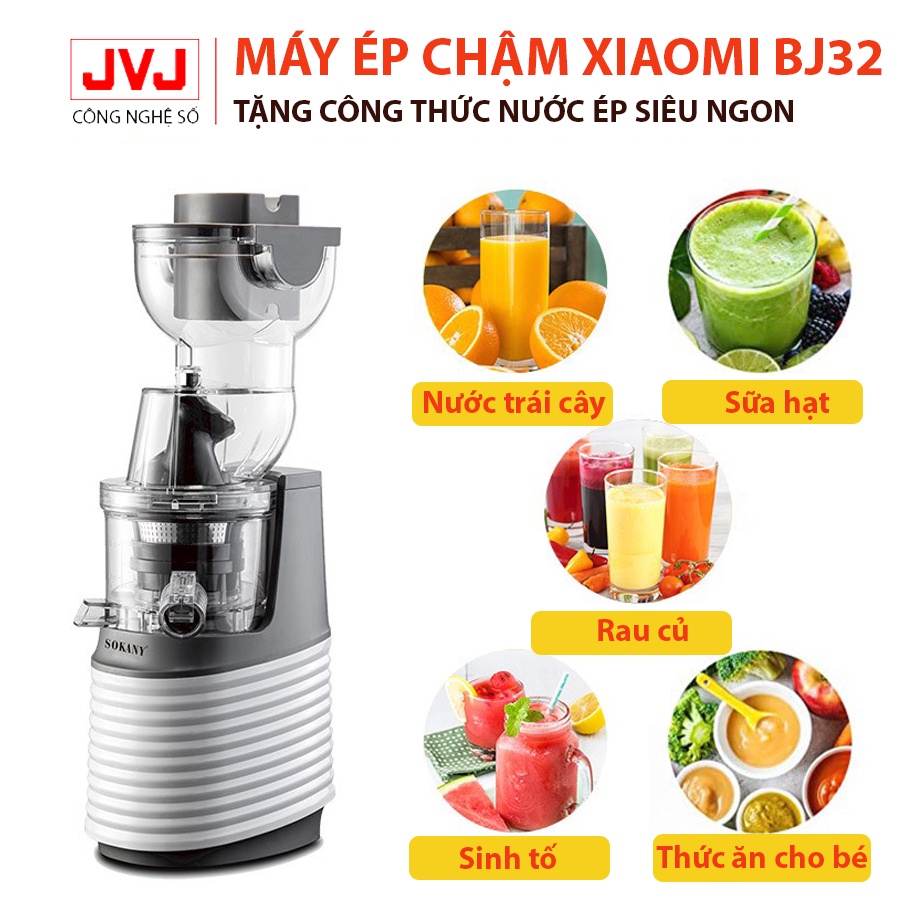 Máy ép chậm JVJ H300 Plus sử dụng tốt trái cây công suất 180W kiệt nước - BH 12T