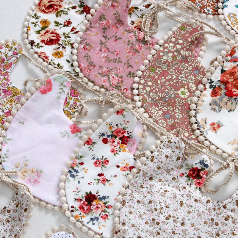 Yếm Ăn Vải Lanh Cotton Hai Mặt Dành Cho Bé