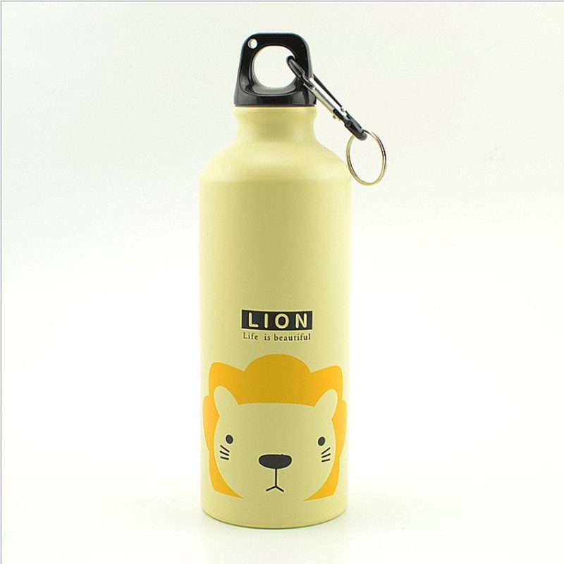 Bình Đựng Nước 500ml Chất Liệu Hợp Kim Nhôm Họa Tiết Hoạt Hình Đáng Yêu