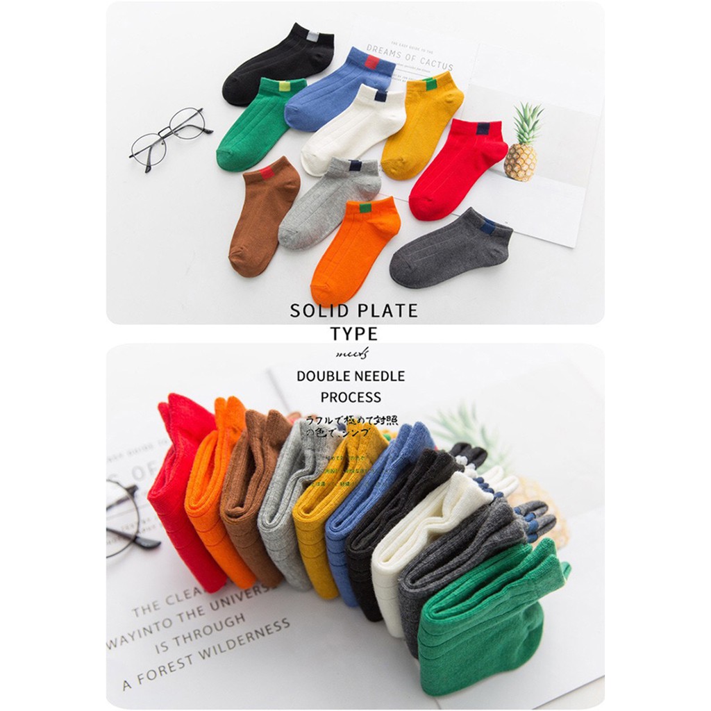 Vớ nữ Cổ ngắn xuất HÀN Viền tăm cách điệu