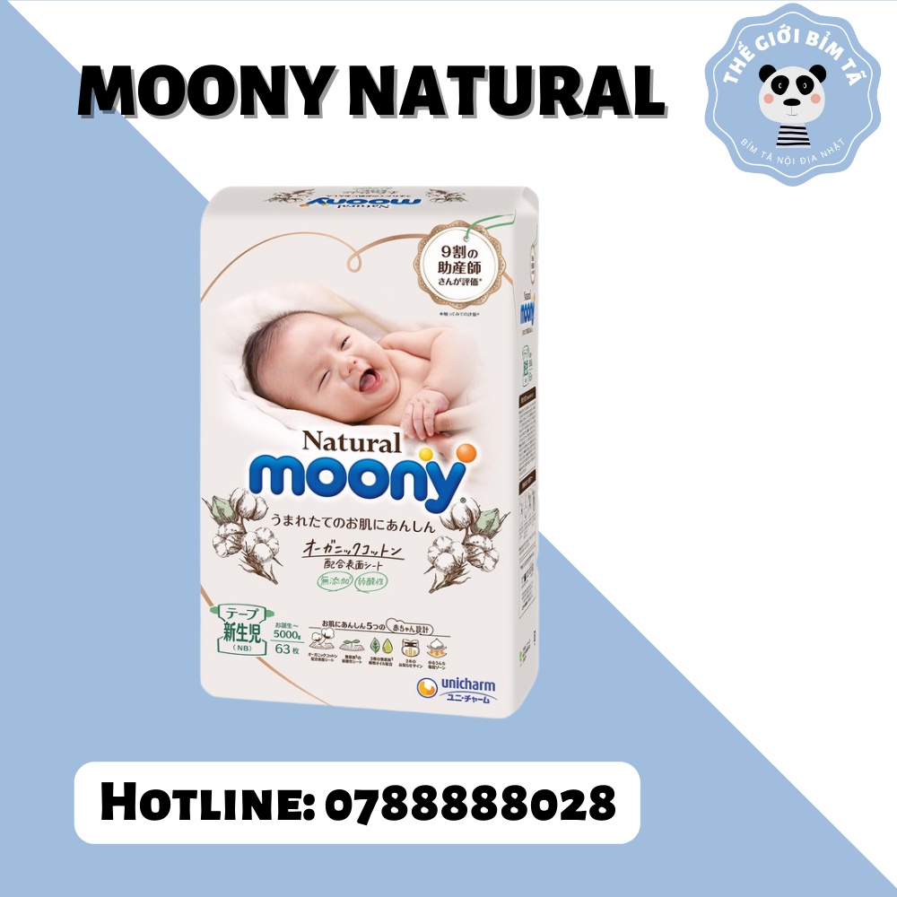 (MOONY NATURAL)Bỉm Tã Dán/Quần Moony Nội Địa Nhật Đủ Size NB63/S58/M46/L38/M46/L38/XL32