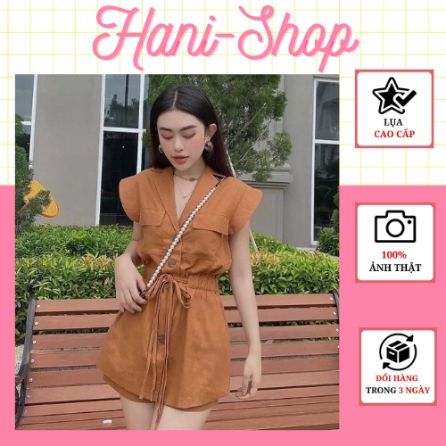 Set Sơ Mi Nữ Quần Đùi, Kiểu Áo Cổ Vest Tay Con, Kiểu Dáng Set Bộ Nữ Sang Chảnh, Chất Đũi Đẹp, Thoáng Mát