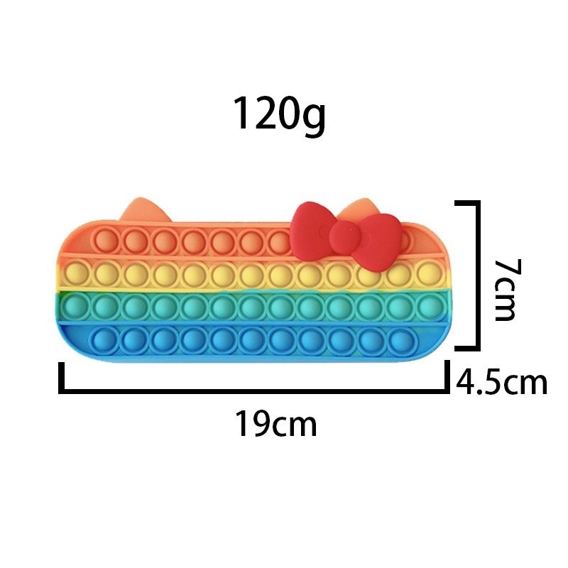 [Hot 2022] Hộp bút Pop it nhiều màu sắc, dụng cụ học tập, túi đựng bút dễ thương silicon cho Bé