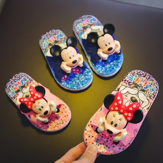 2020 dép lê mickey cho bé - màu xanh (ảnh thật)