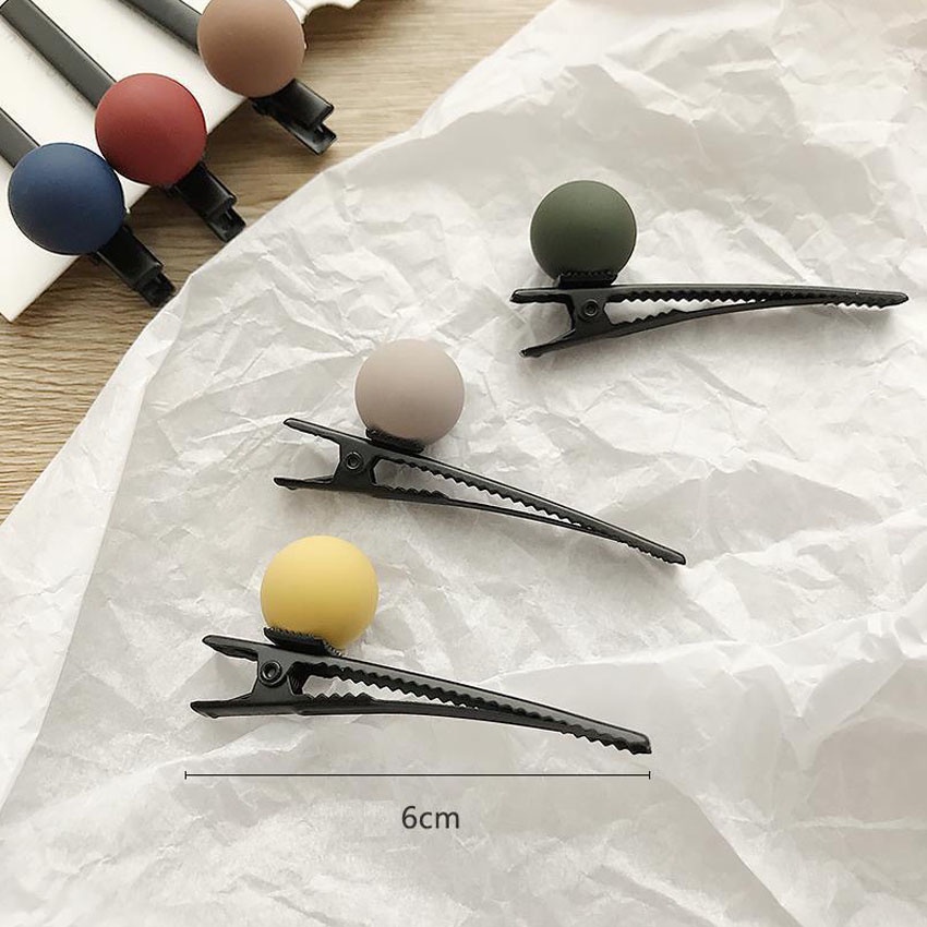 Kẹp tóc Hàn Quốc hạt tròn - Set 6 kẹp tóc mái xinh xắn dễ thương - NASI Store