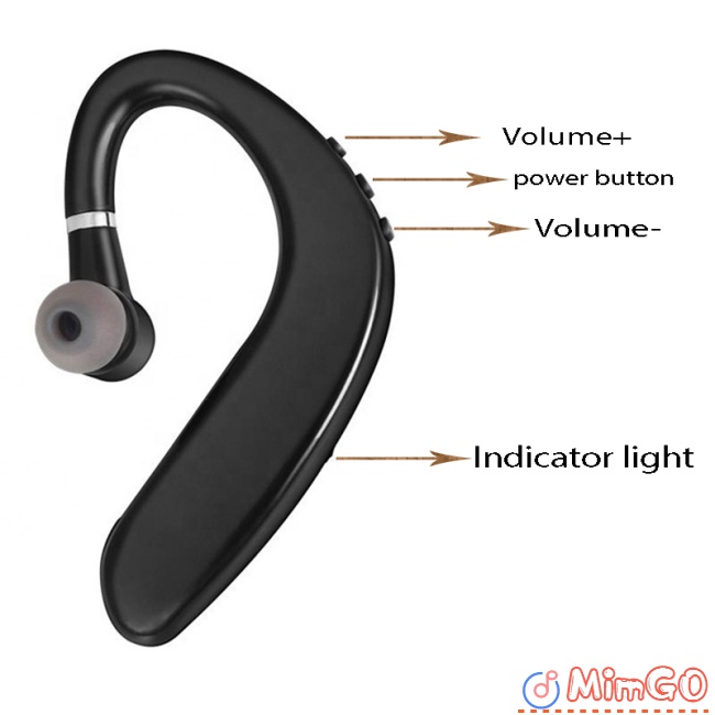 Tai nghe Bluetooth Gigicloud GO S109 đeo một bên tai chống ồn có micro