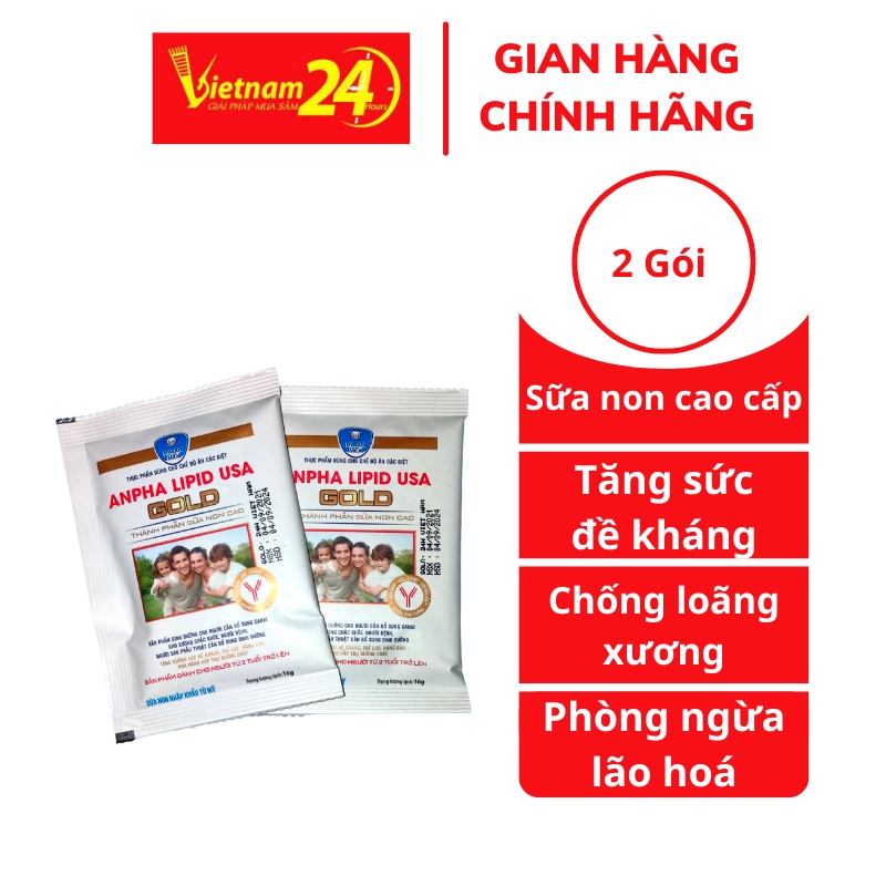 Sữa Alnpha Lipid USA Gold - VIETNAM24H - Tăng cường sức đề kháng, cải thiện xương khớp16g