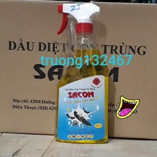 Dầu diệt côn trùng SACOM 630ml,dùng trong gia đình an toàn.