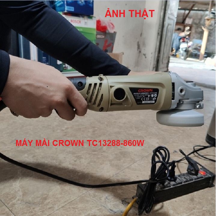 Máy Mài Góc Tặng Đĩa Cắt, Máy Cắt Crown CT13322 - CT13288  Hàng chính hãng 100%