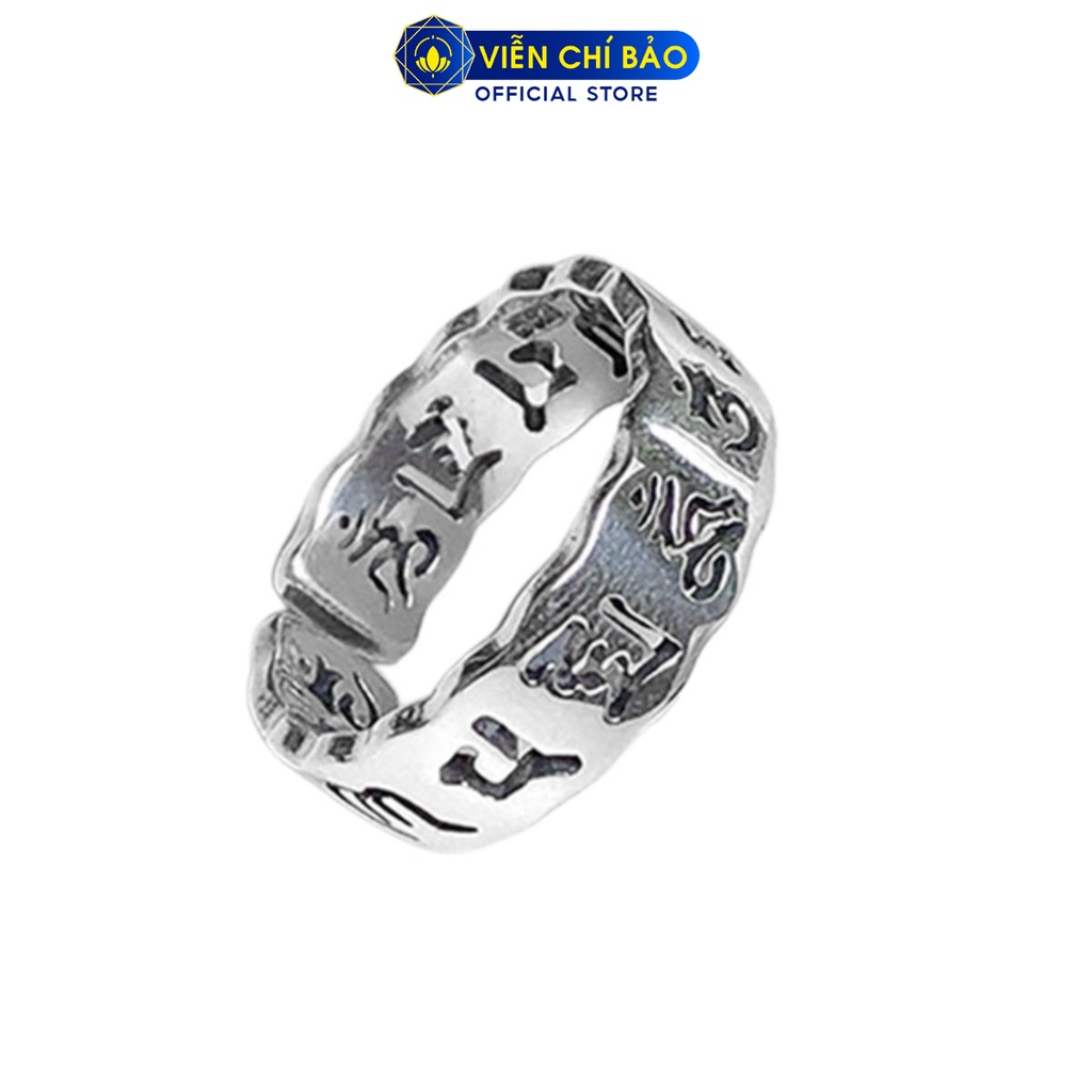 Nhẫn bạc nam lục tự sóng bản to chất liệu bạc Thái 925 thời trang phụ kiện trang sức Viễn Chí Bảo N000367