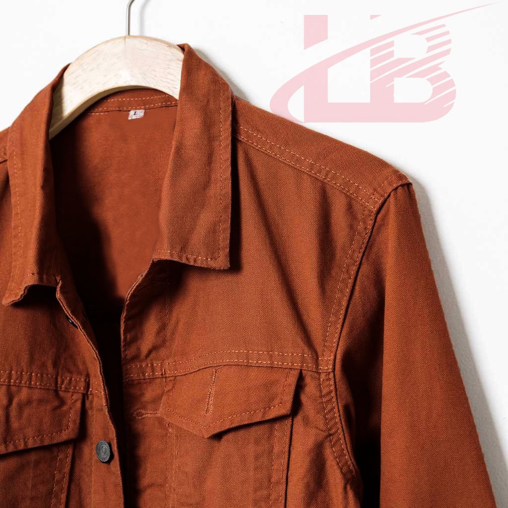 Áo khoác kaki jean unisex kế đơn giản, dễ mix mọi trang phục, áo khoác cao cấp LB1990store | BigBuy360 - bigbuy360.vn