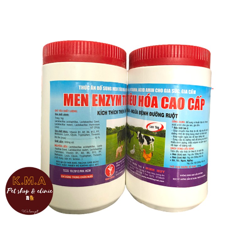 MEN ENZYM TIÊU HÓA CAO CẤP  - THỨC ĂN BỔ SUNG MEN TIÊU HÓA, VITAMIN, ACID AMIN CHO GIA SÚC, GIA CẦM