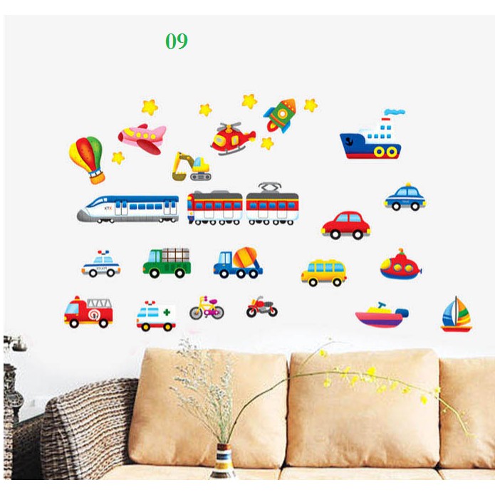 COMBO 4 TRANH DECAL DÁN TƯỜNG CHO BÉ SIÊU RẺ (ghi chú hoặc ib chọn mẫu) | BigBuy360 - bigbuy360.vn