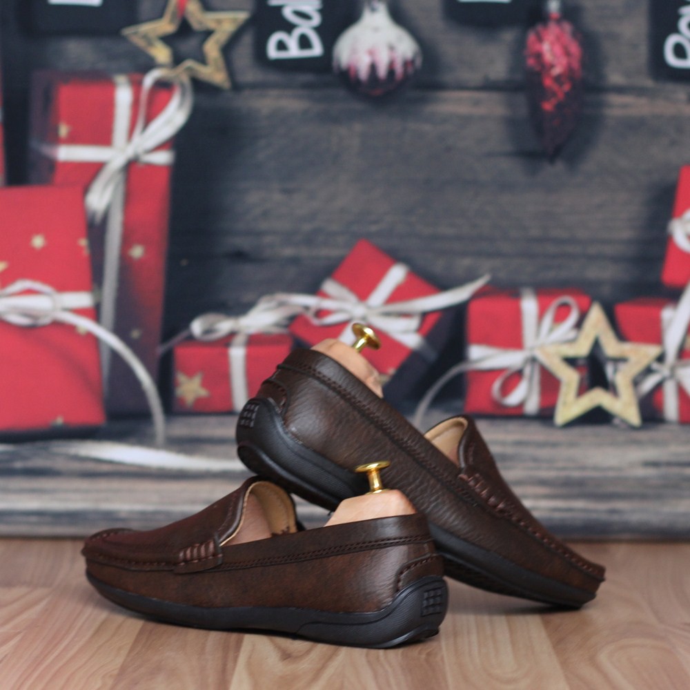 Giày Lười Plo Nâu Thời Trang
