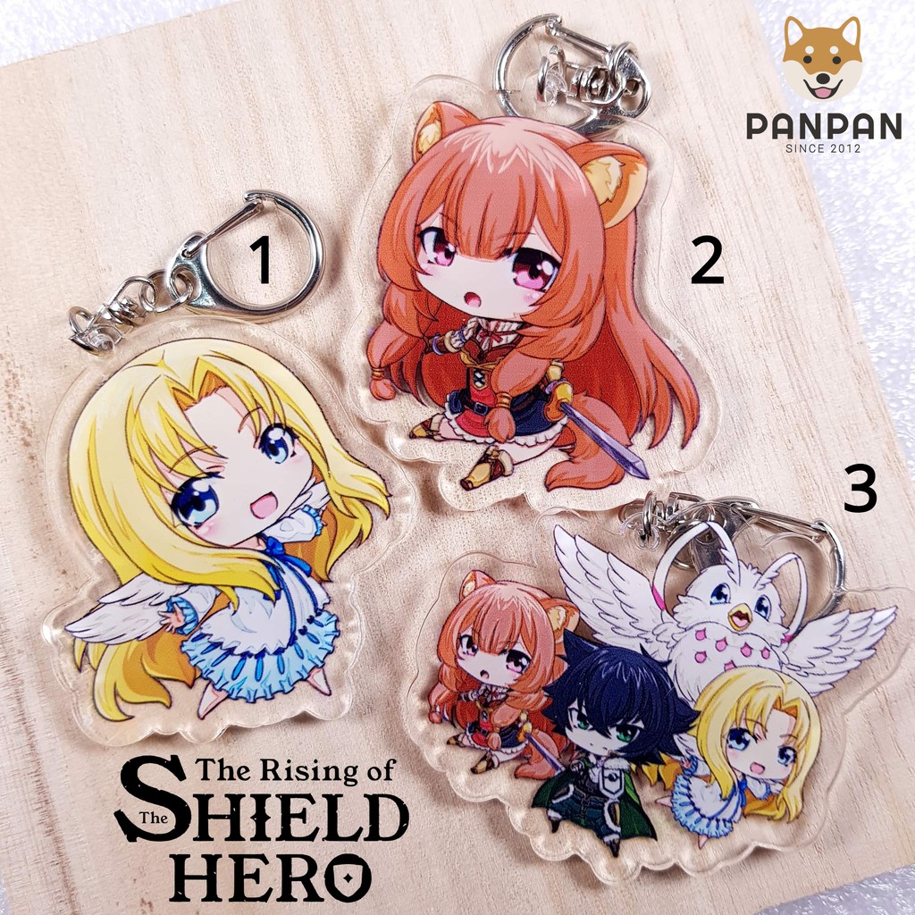 Móc khoá anime mica Hologram The Rising of the Shield Hero (6cm)