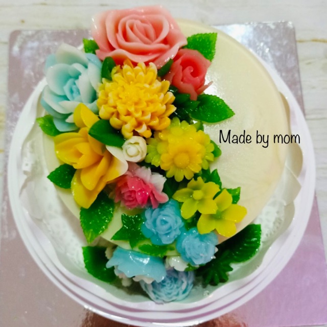 Bánh sinh nhật rau câu flan trái cây