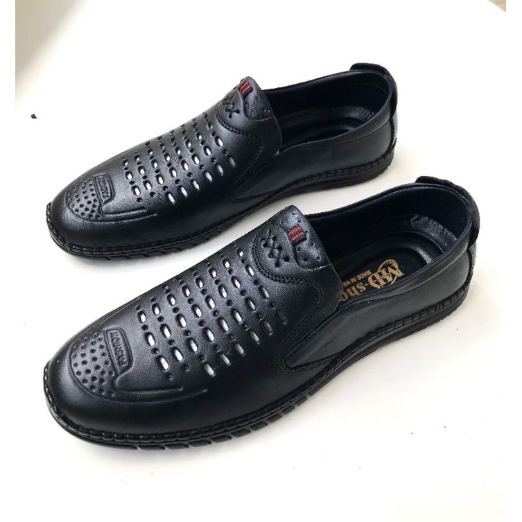 Giày lười nam da bò cao cấp, phom đẹp, có lổ thoáng nhiệt,  size từ 37-42..bảo hành 1 năm