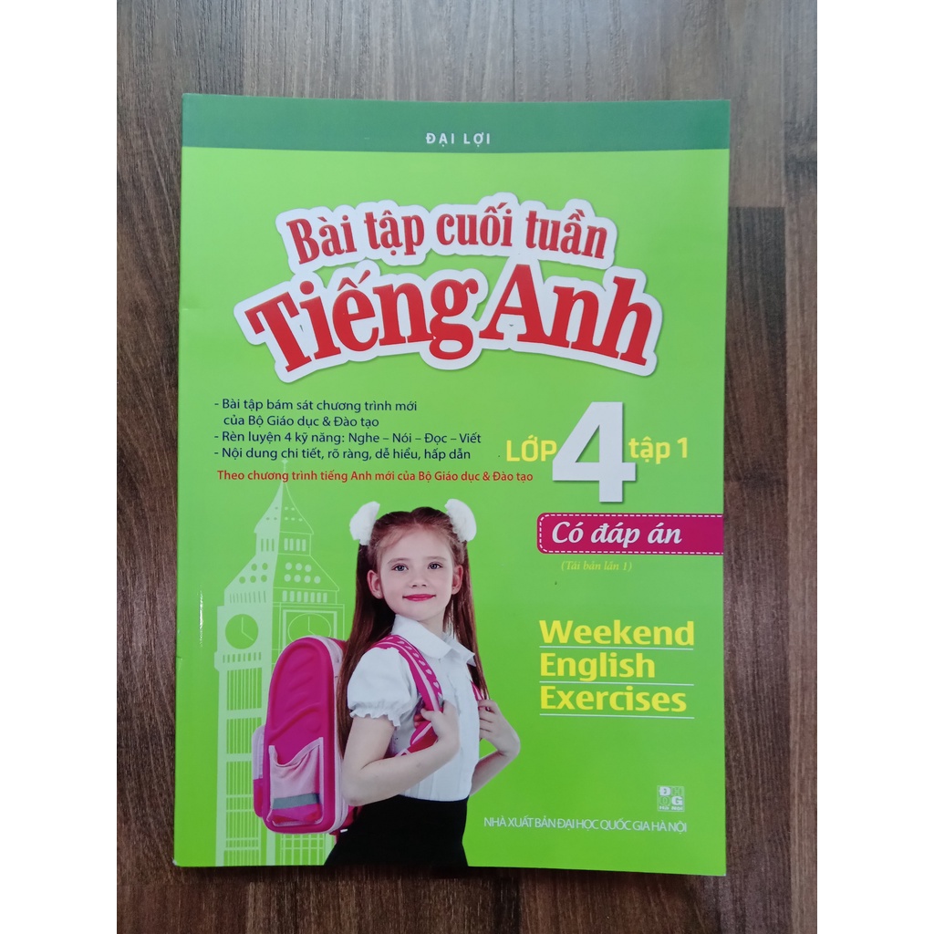 Sách - Bài tập cuối tuần tiếng Anh lớp 4 tập 1 - Có đáp án(tái bản 01)
