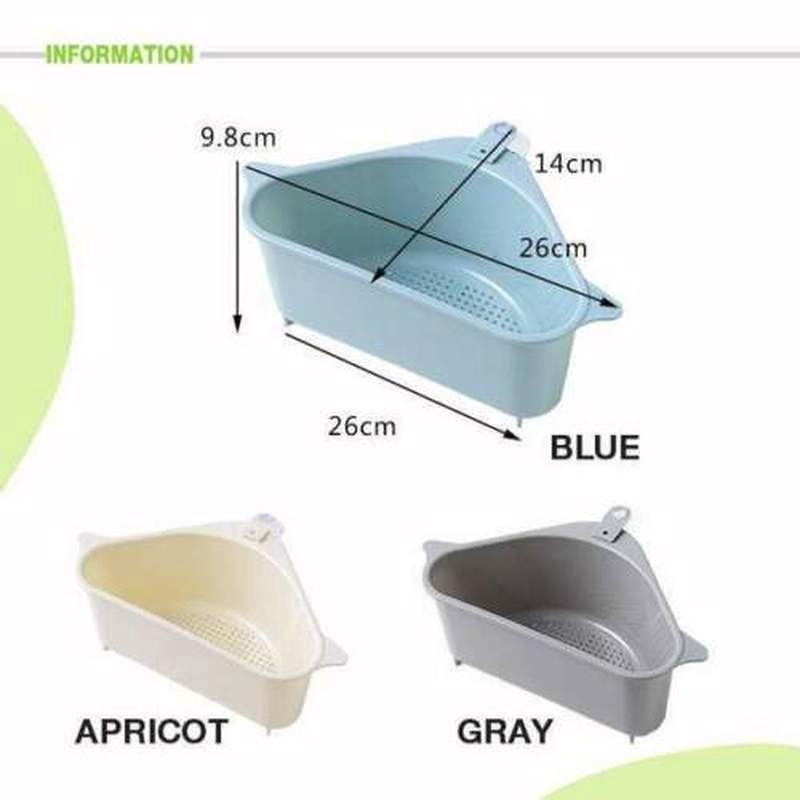 Kệ nhựa tam giác ráo nước gắn tường nhà bếp đa năng