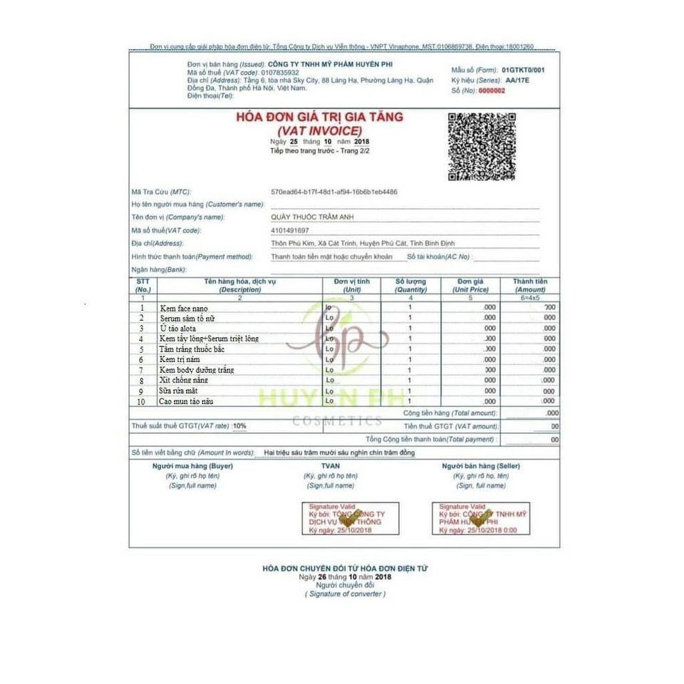 Serum Sâm tố nữ Huyền Phi