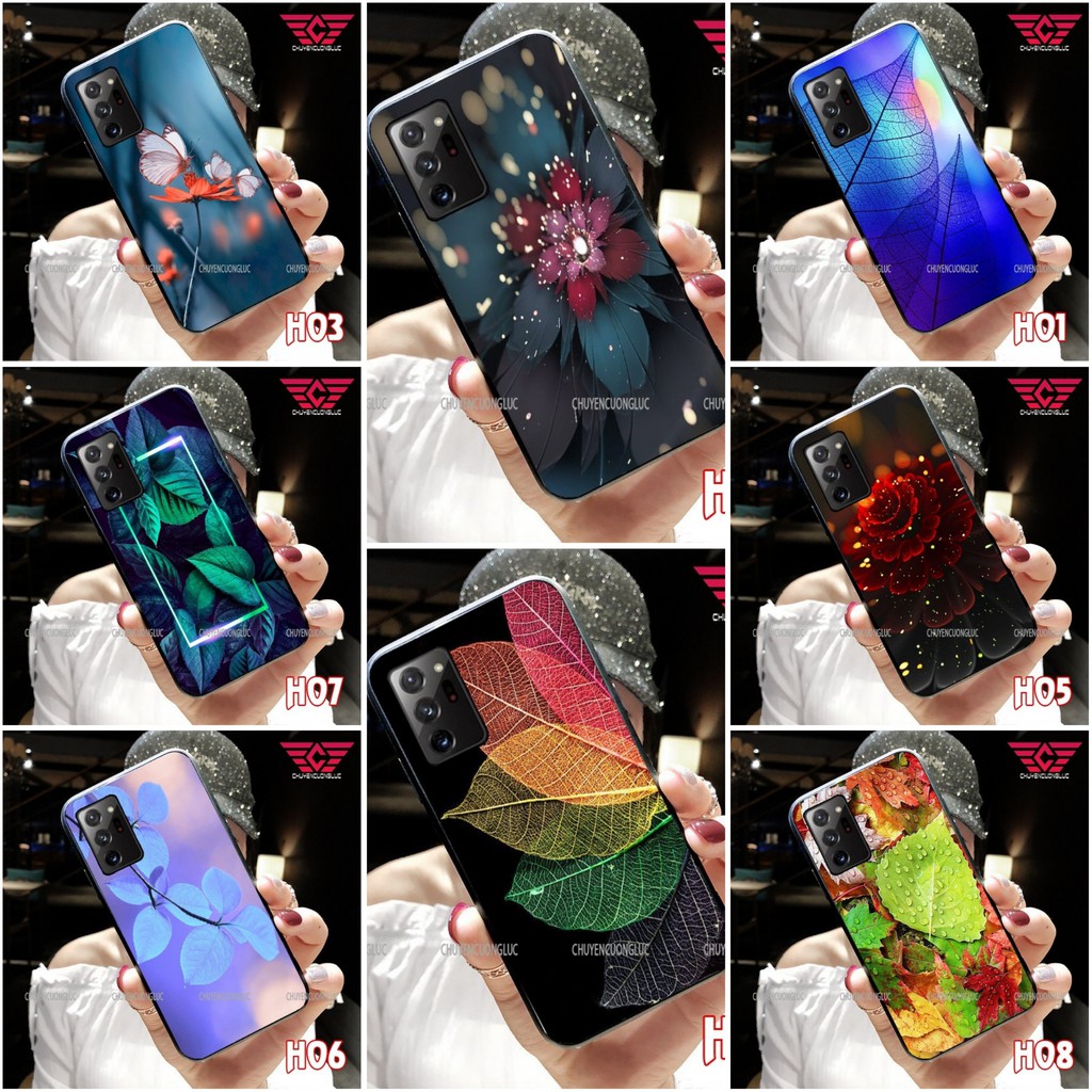 ỐP LƯNG SAMSUNG NOTE 20/ N20 ULTRA - HOA LÁ SANG TRỌNG BẰNG KÍNH