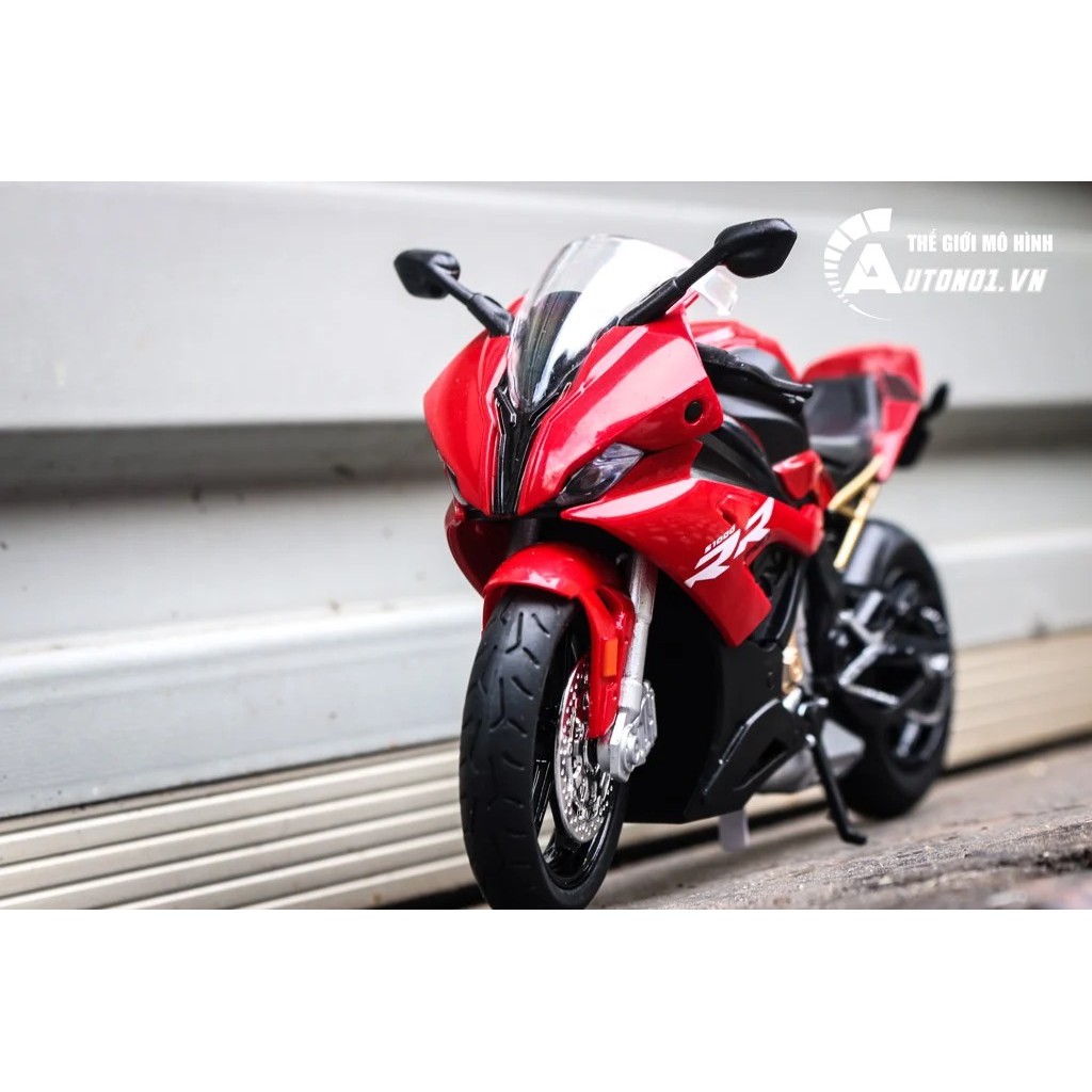 MÔ HÌNH BMW S1000 S1000RR 2020 BLACK RED 1:12 HUAYI ALLOY 7066