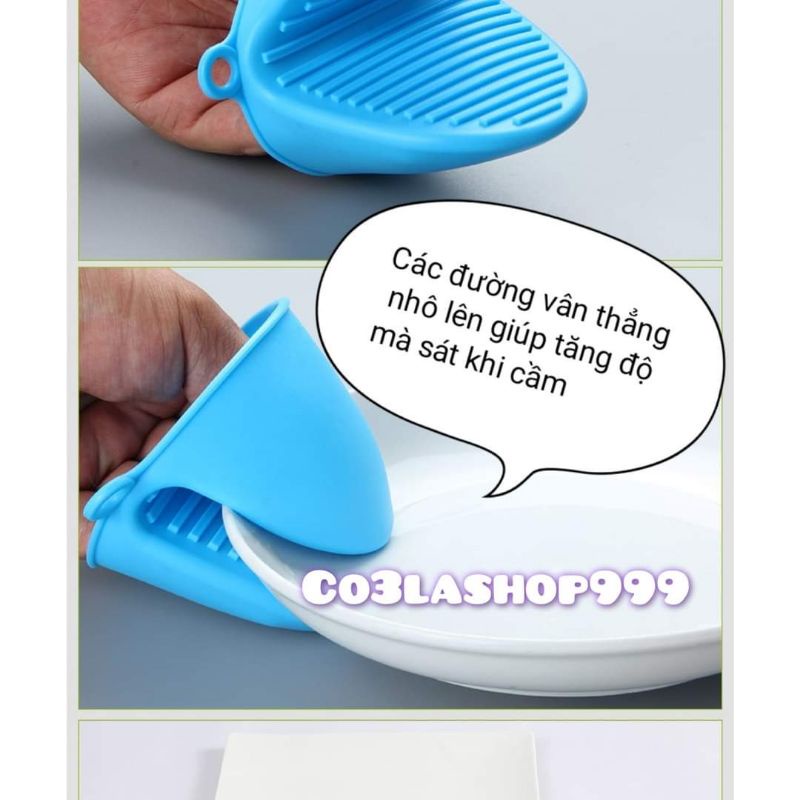 Cặp nhấc nồi mỏ vịt, chất liệu silicone chống nóng