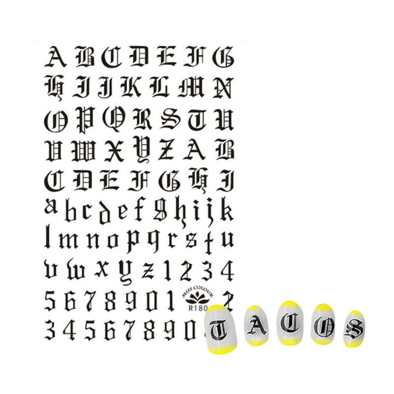 Set 4 Nhãn Dán Trang Trí Móng Tay