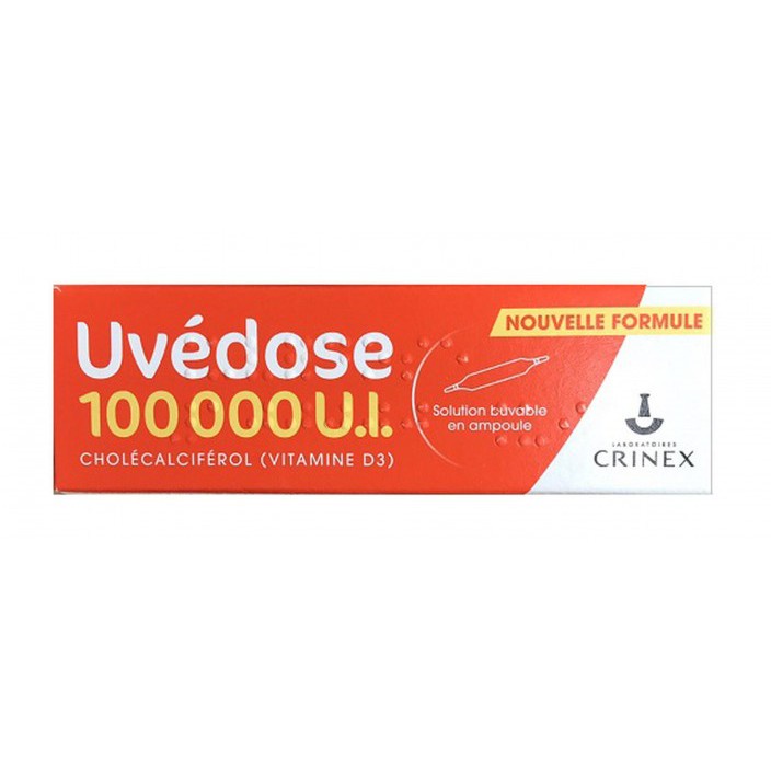 Vitamin D3 UVEDOSE 100.000 UI Pháp - D3 Liều Cao