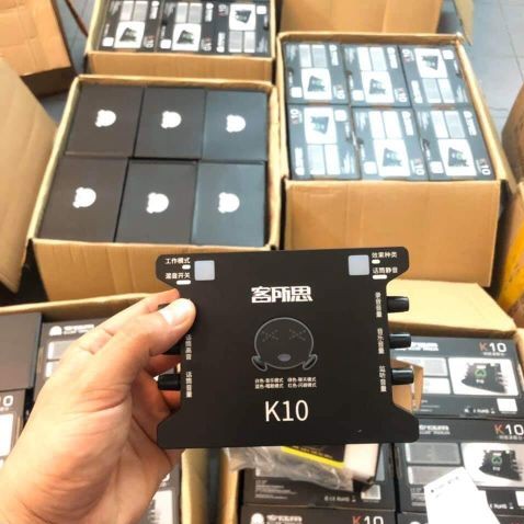 Soundcard thu âm XOX K10 ⚡BH 1 NĂM⚡ Thu Âm Hát Livestream Facebook Bingo Điện Thoại Âm Thanh Sống Động Siêu Hay